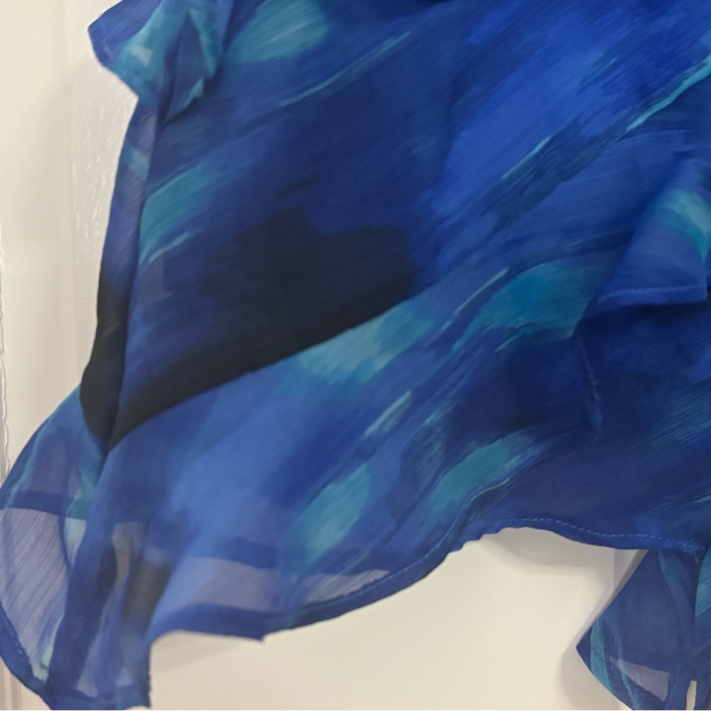 ASOS Vibrant Blue Ruffled Mini Skirt - Picture 3 of 8